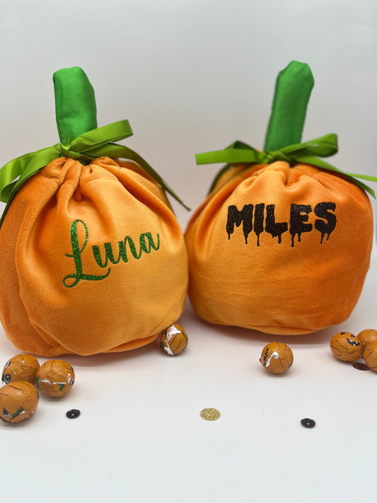 Personalised Pumpkin Treat Bags