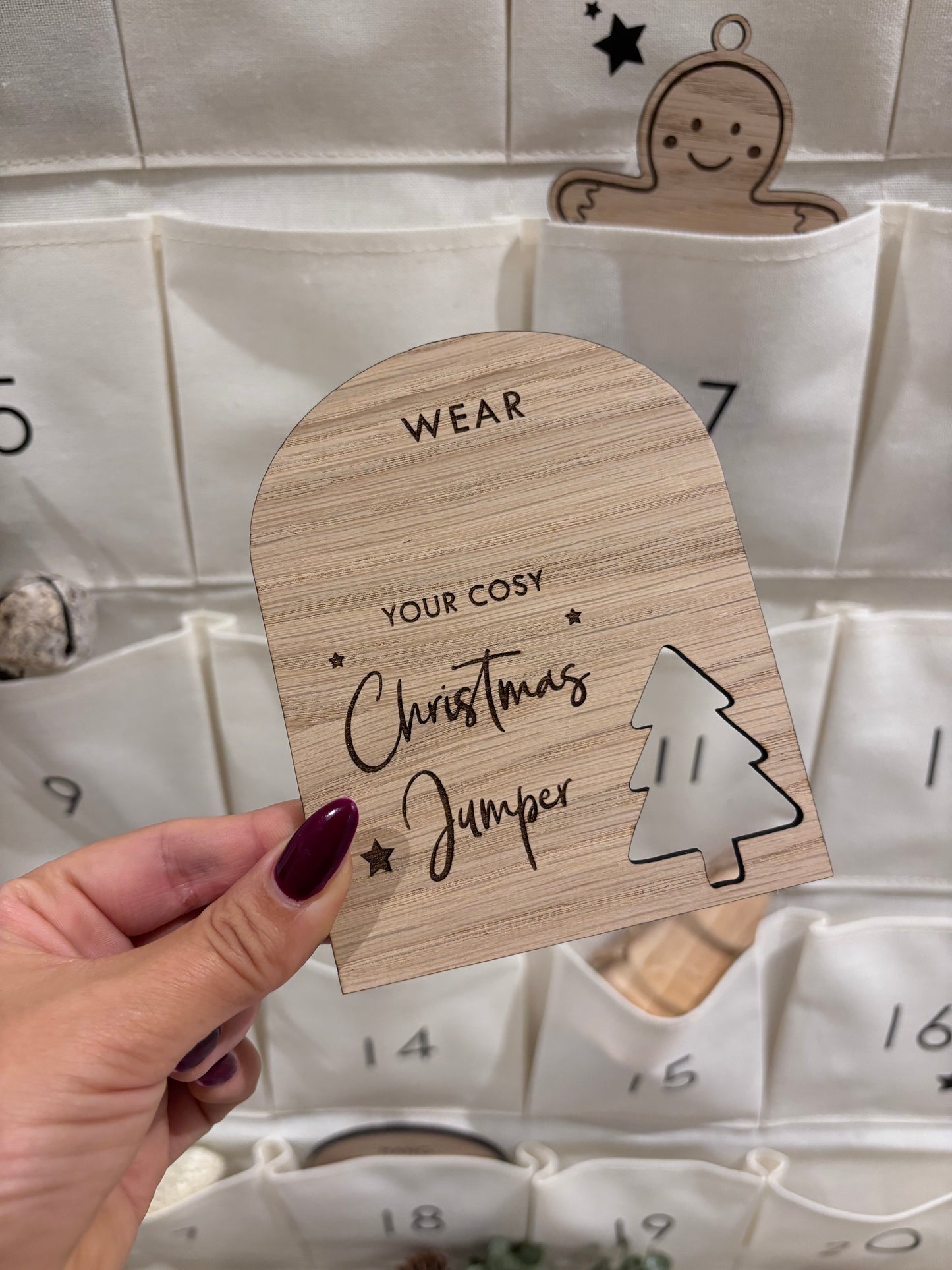 Personalised Fabric Advent Calendar - 24 Pockets