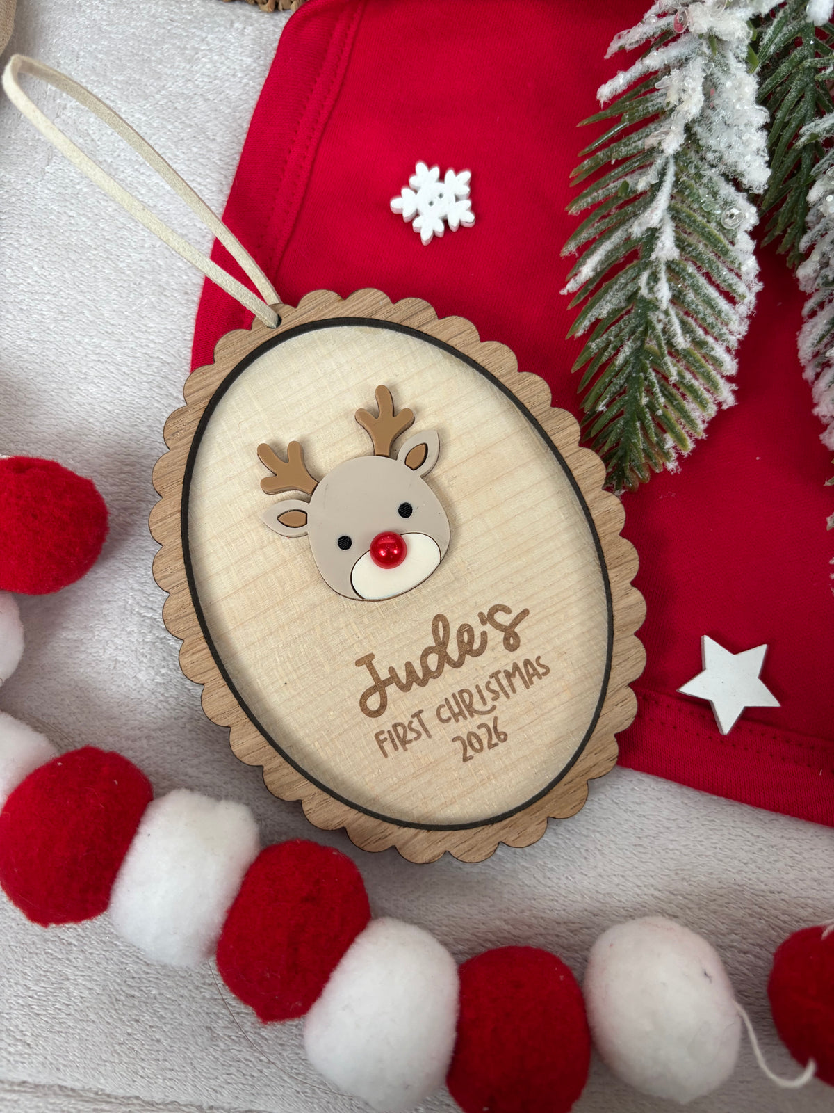 Baby’s First Christmas Rudolf Bauble