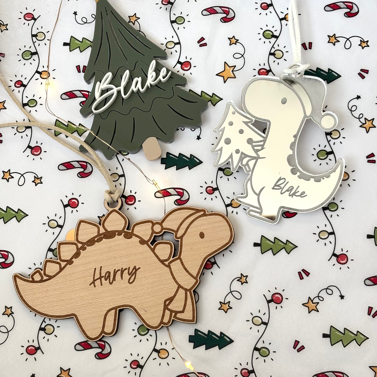 Personalised Dinosaur Bauble