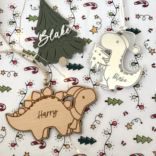Personalised Dinosaur Bauble