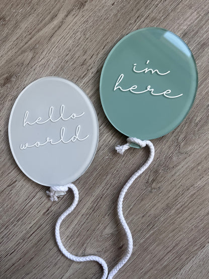 Personalised Acrylic Balloon Plaque