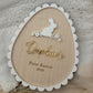 My First Easter Egg Scallop Bunny Plaque