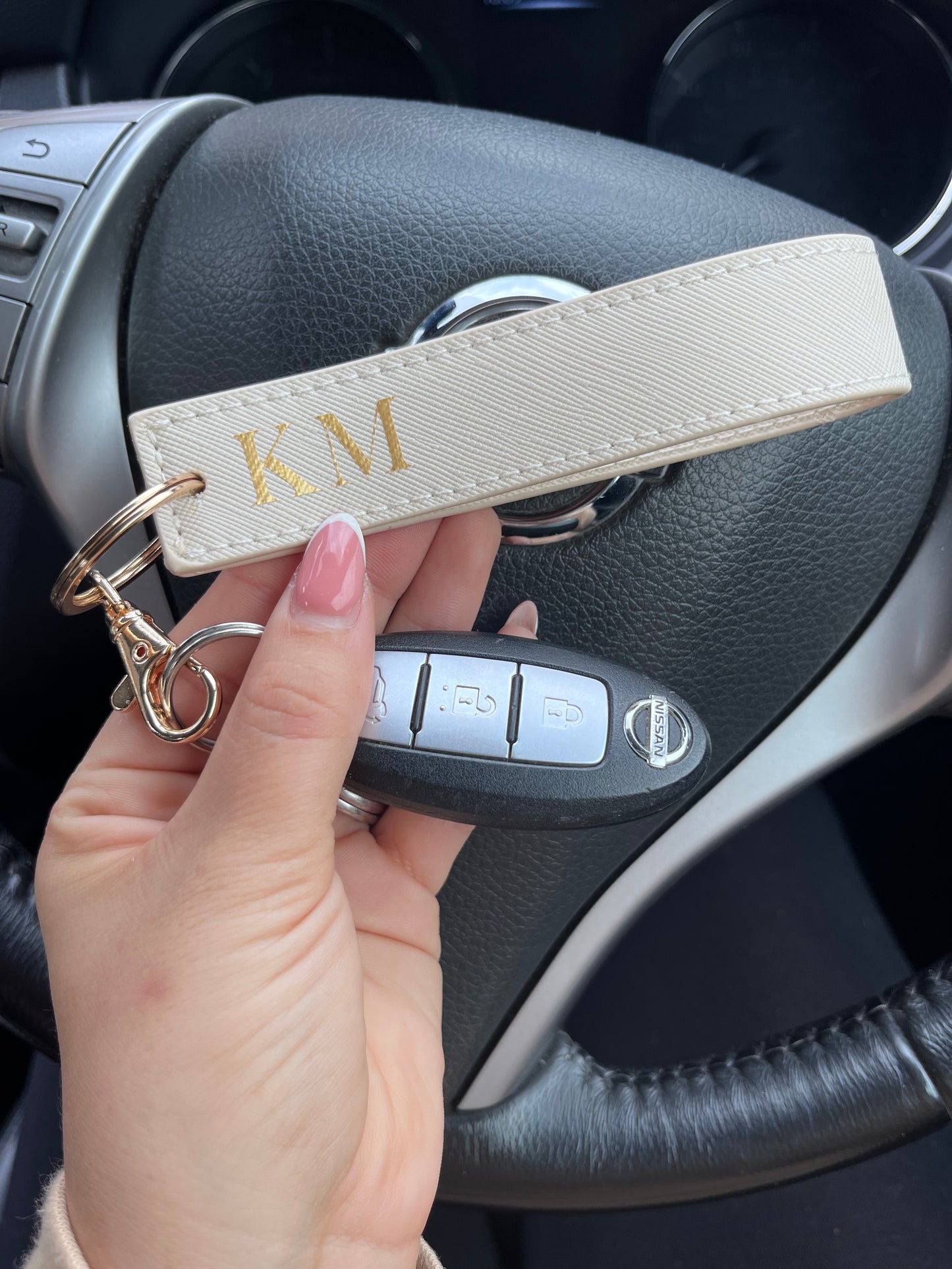 Luxury Monogram Keyring Wristlet