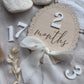 Ribbon Scallop Monthly Milestone Markers Set