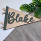Dino Dude Personalised Plaque and Name Flag