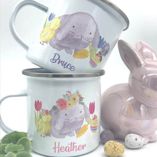 Personalised Easter Spring Bunny Mug & Treat bag