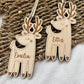 Personalised Reindeer Wooden Bauble