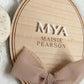 Personalised Baby Name Oval Plaque with Acrylic Name & Chiffon Ribbon