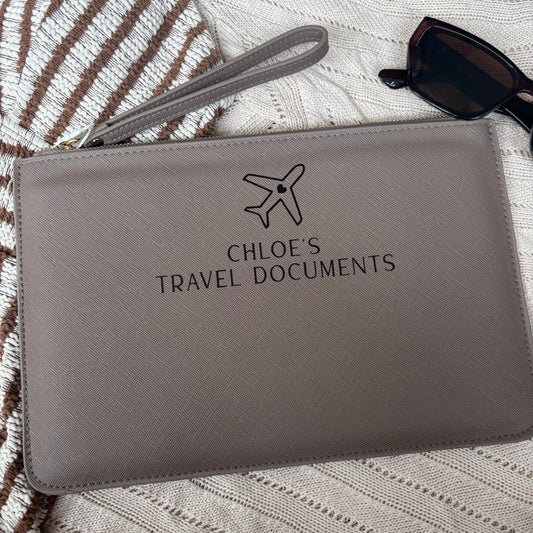 Luxury Personalised Travel Wallet - Plane