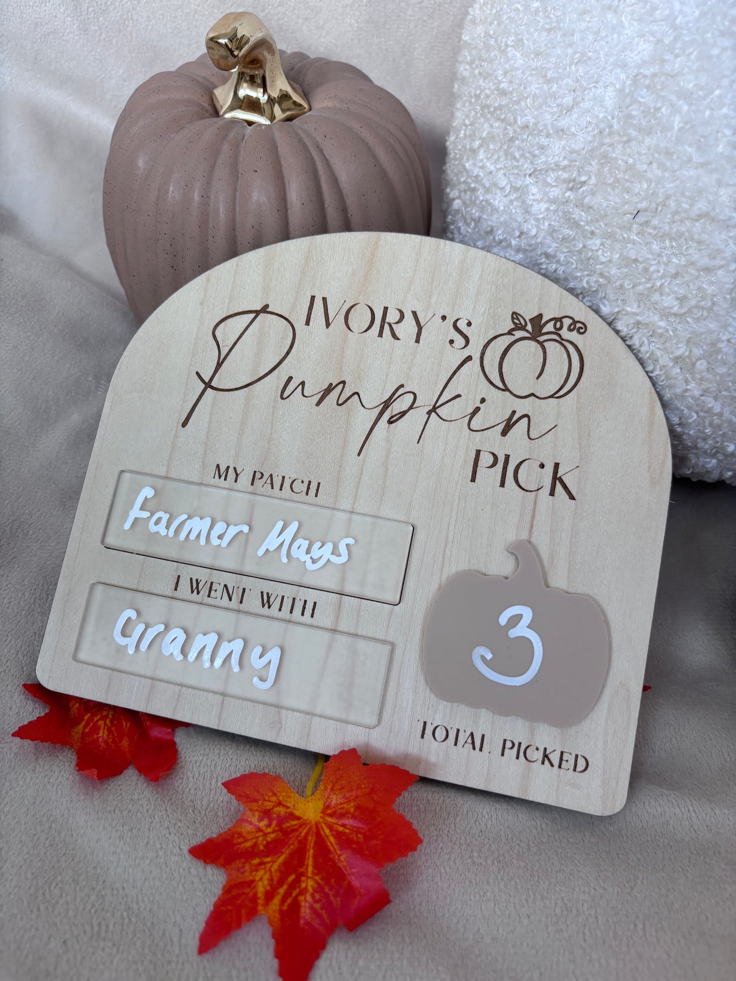 Personalised Pumpkin Patch Board