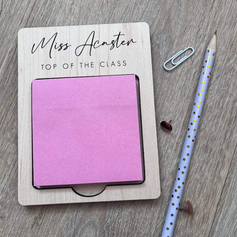 Personalised Teacher Post it Pad