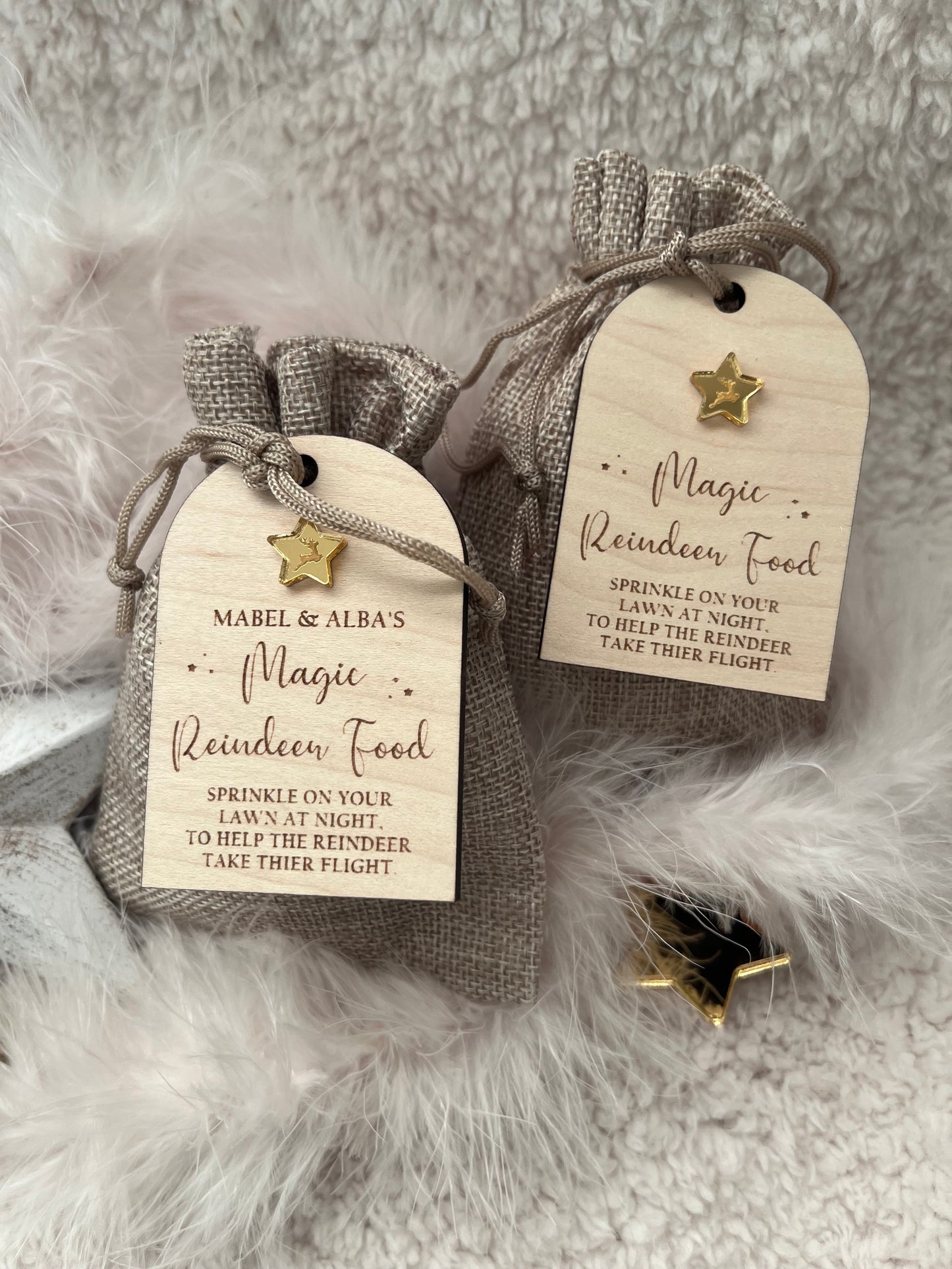 Personalised Magic Reindeer Food - Gold