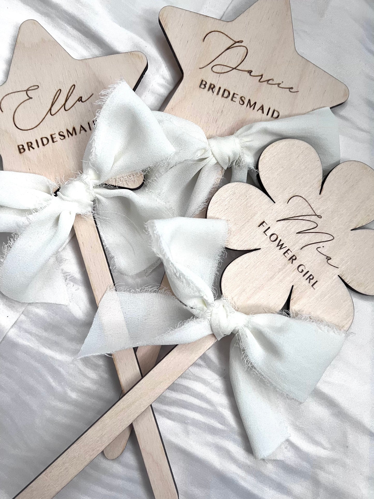 Personalised Bridesmaid or Flower Girl Wedding Wand