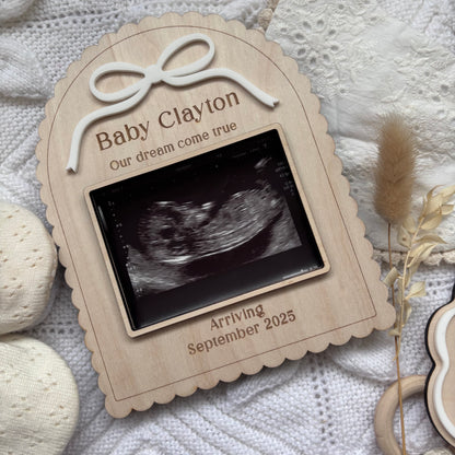 Personalised Pregancy Announcement Scan Holder Frame