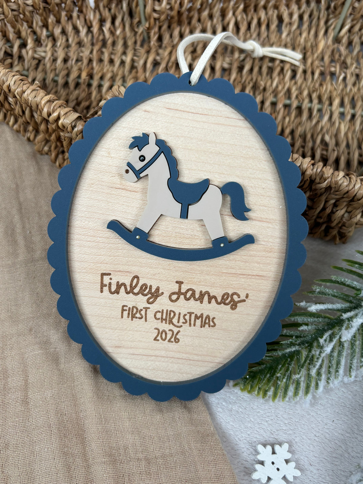 Baby’s First Christmas Rocking Horse Bauble