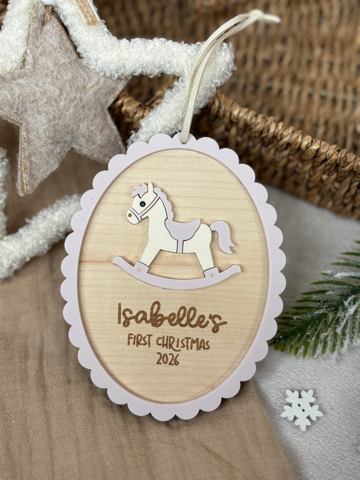 Baby’s First Christmas Rocking Horse Bauble