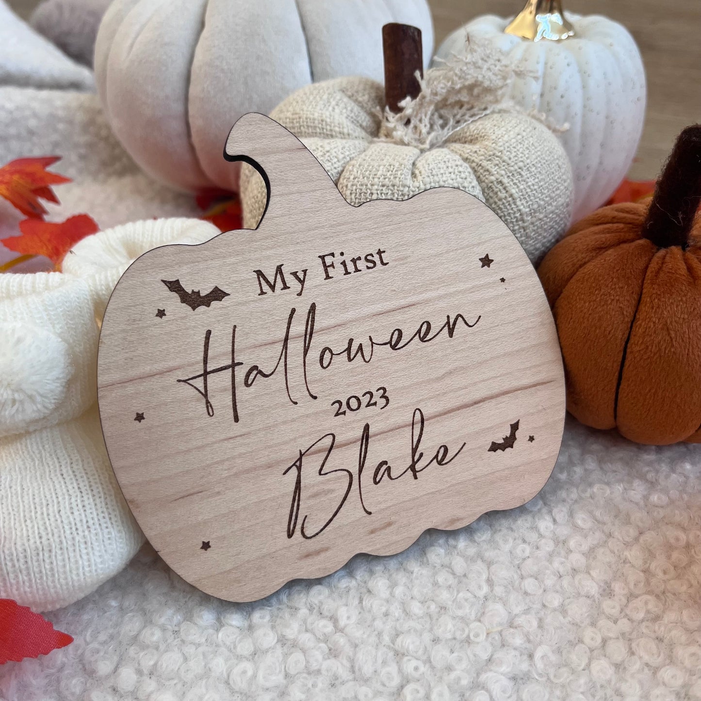 Personalised Pumpkin Keepsake Plaque