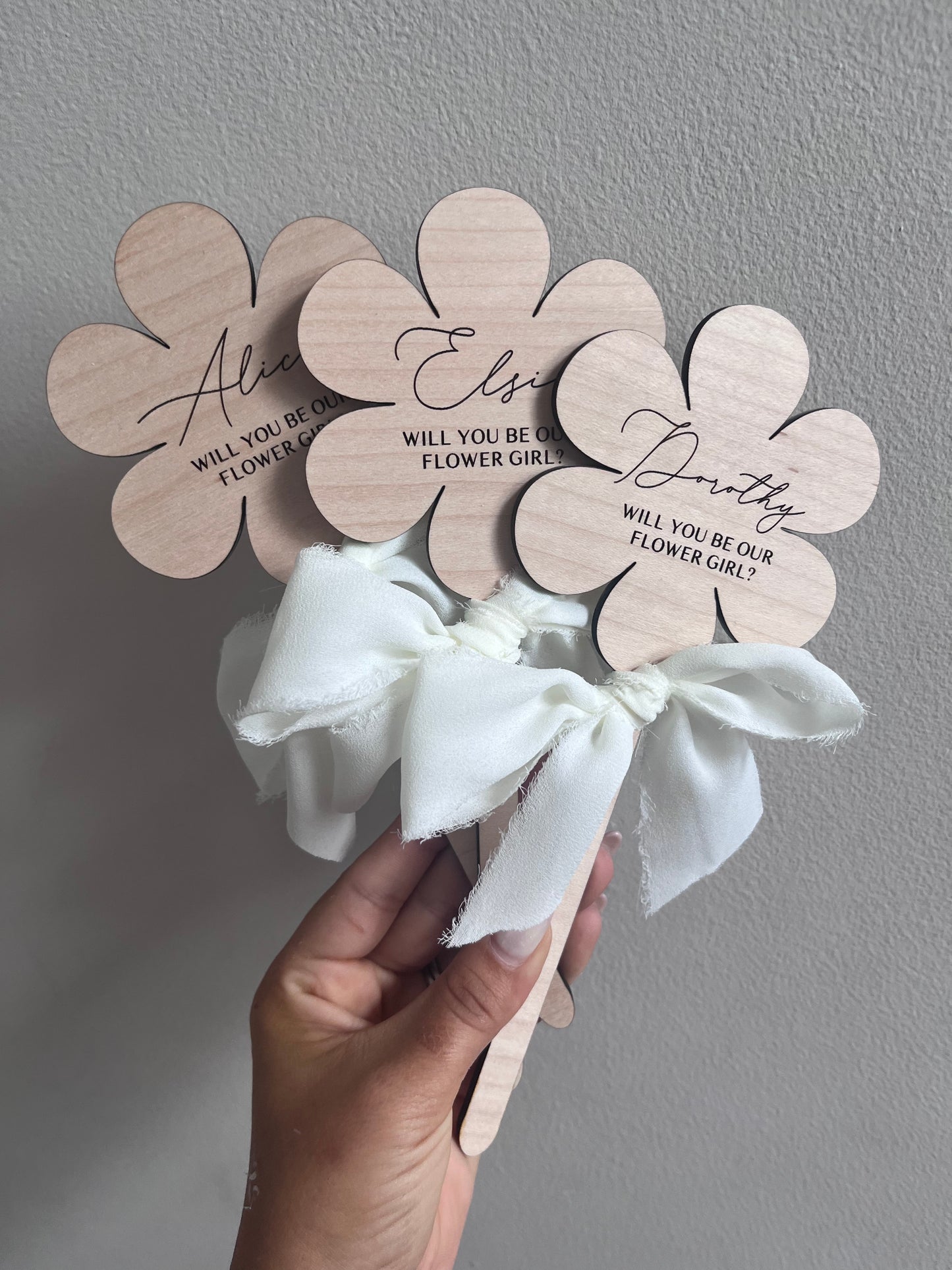 Personalised Bridesmaid or Flower Girl Wedding Wand