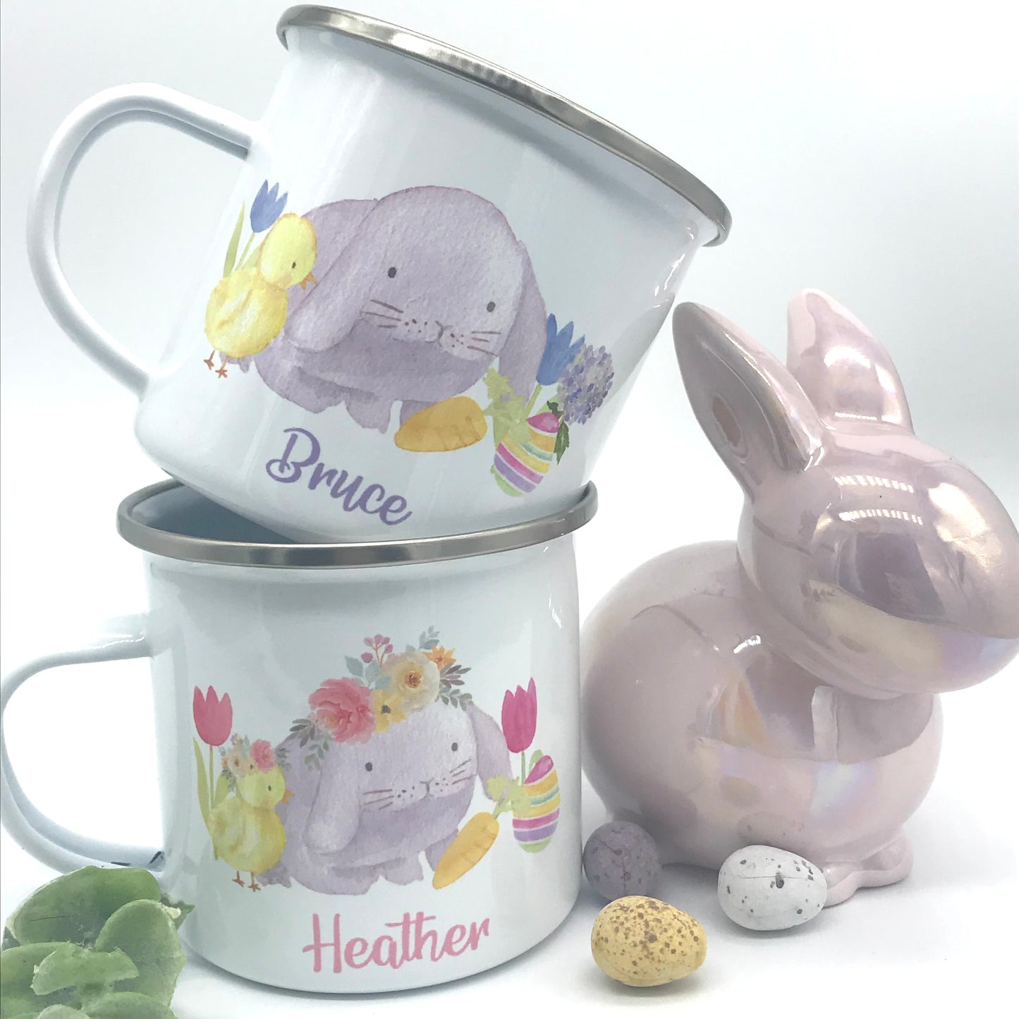 Personalised Easter Spring Bunny Mug & Treat bag