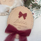 My First Christmas Personalised Plaque - Bow