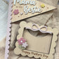 Mother's Day Fridge Magnet Frame Gift for Grandma, Gift for Mum, Mini Wooden Photo Frame with flowers