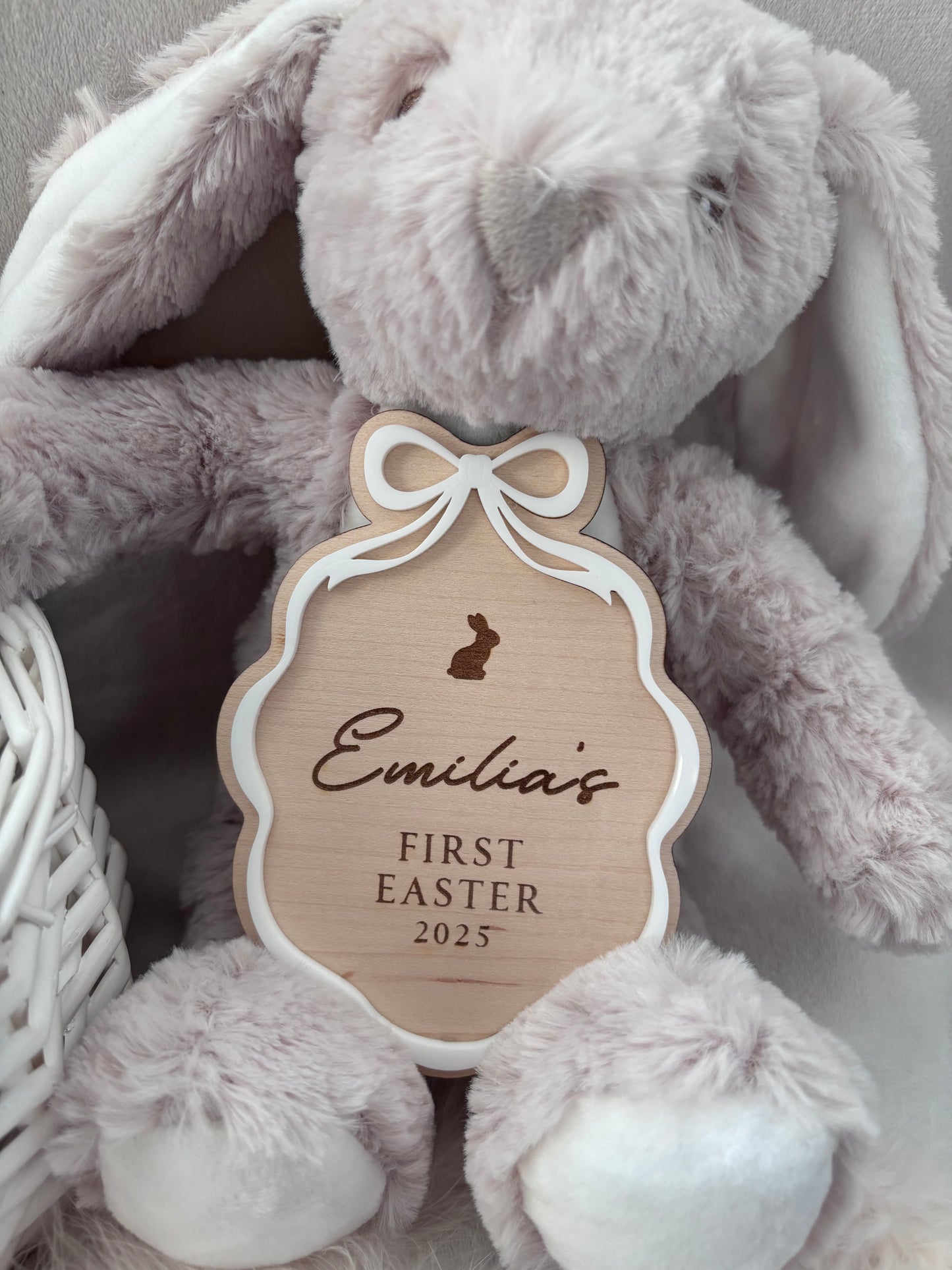 Personalised First Easter Bow Plaque