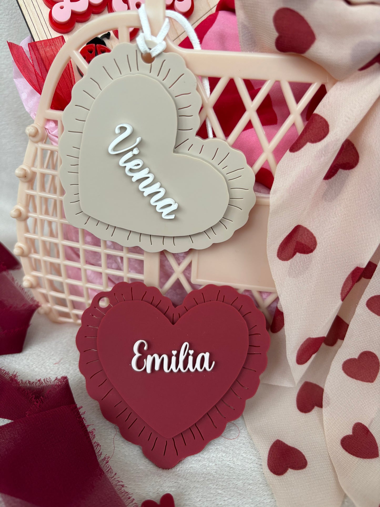 Ruffle Heart Tags