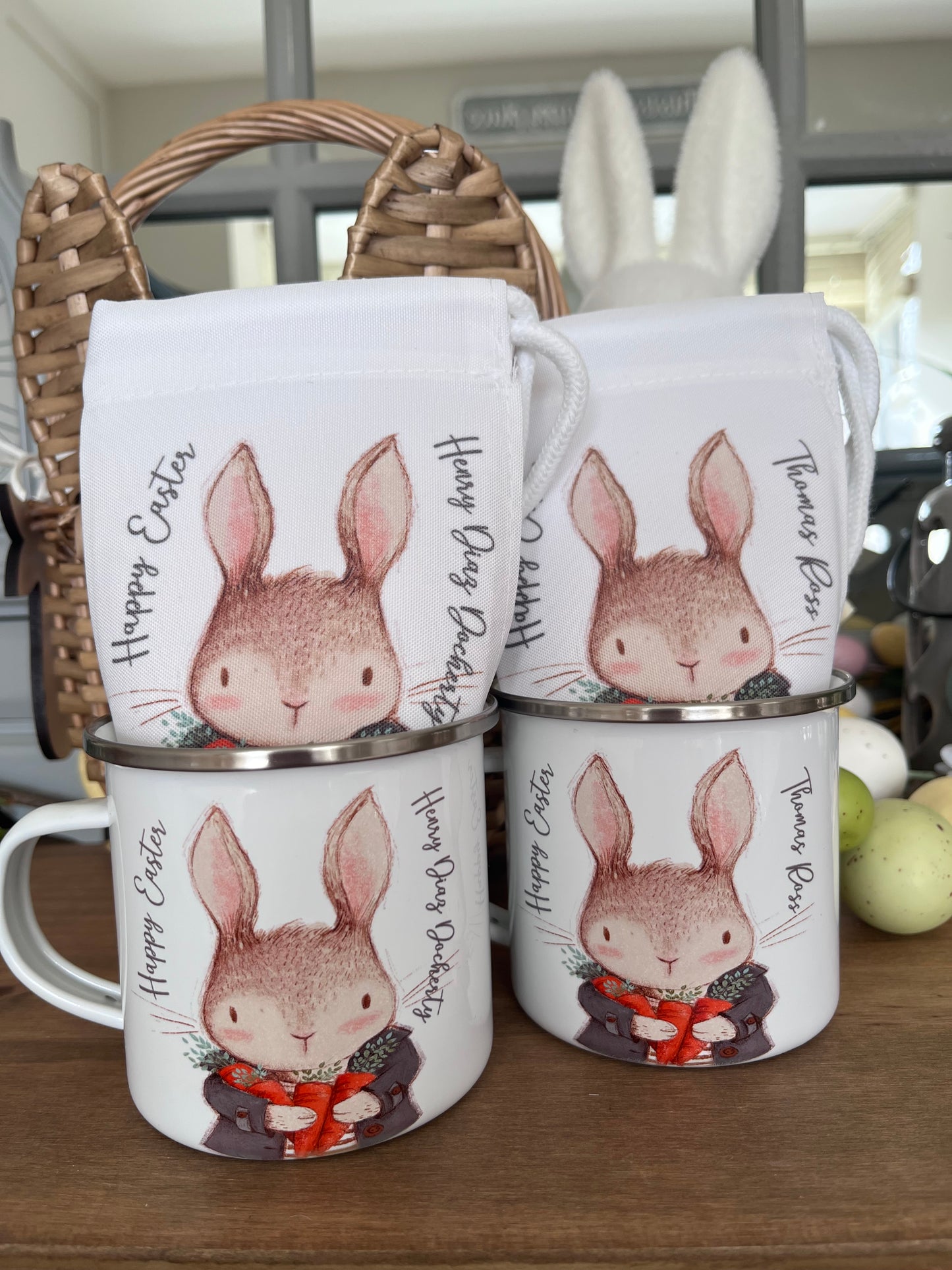 Personalised Easter Peter Bunny Mug & Treat bag