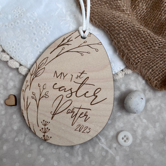 Personalised My First Easter Egg Basket Tag