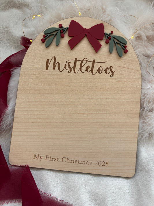 Mistletoes Footprint Plaque