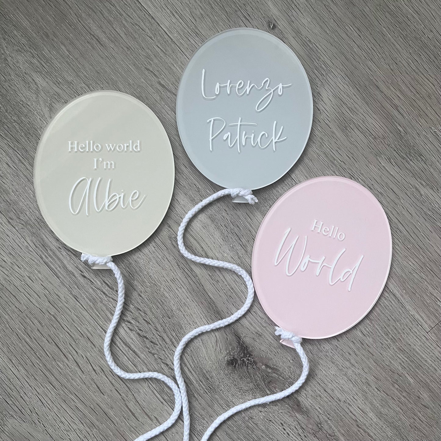 Personalised Acrylic Balloon Plaque