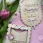 Mother's Day Fridge Magnet Frame Gift for Grandma, Gift for Mum, Mini Wooden Photo Frame with flowers
