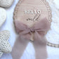 Hello World Wooden Birth Announcement Plaque