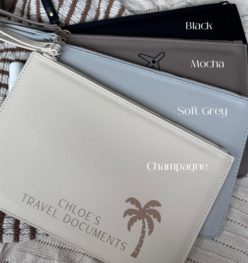 Luxury Personalised Travel Wallet - Plane