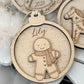 Personalised Rocking Horse, Gingerbread Bauble : Wooden Snowglobe Tree Ornament