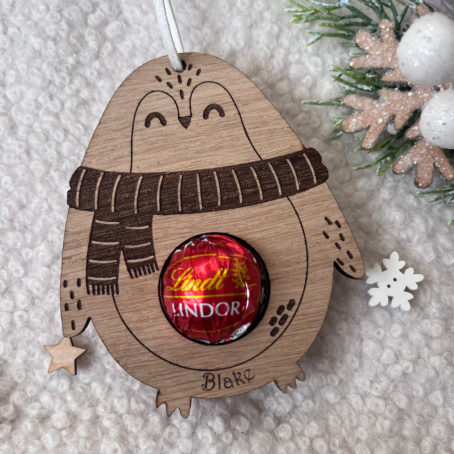 Personalised Tree Bauble - Lindt Chocolate Holder