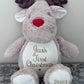 Personalised Rudolf the Reindeer  Plush & Pjs Case - First Christmas