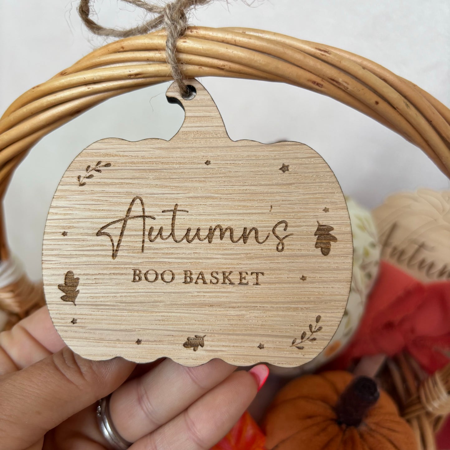 Boo Basket Pumpkin Halloween Tag