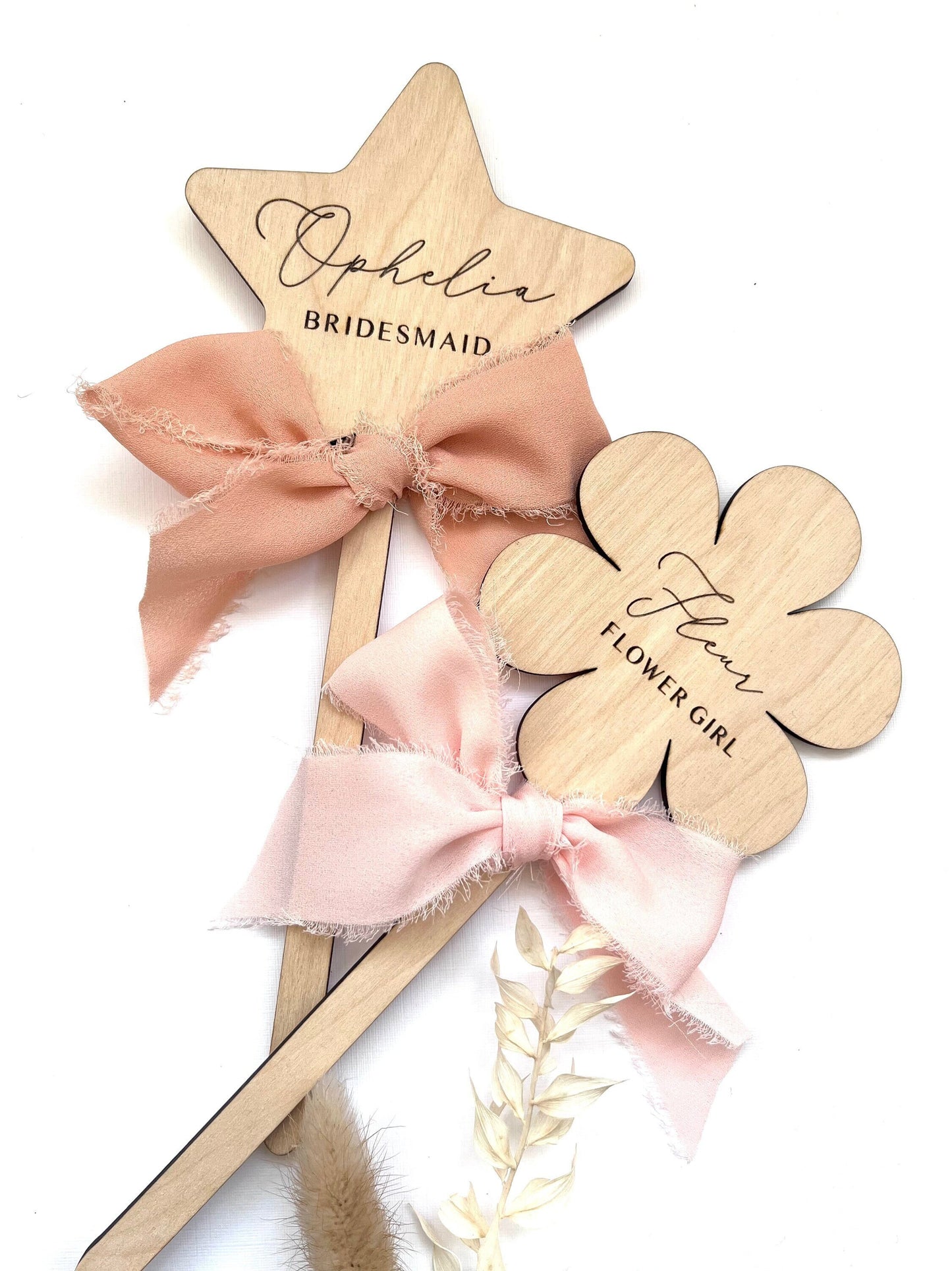 Personalised Bridesmaid or Flower Girl Wedding Wand