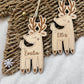 Personalised Reindeer Wooden Bauble
