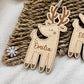 Personalised Reindeer Wooden Bauble