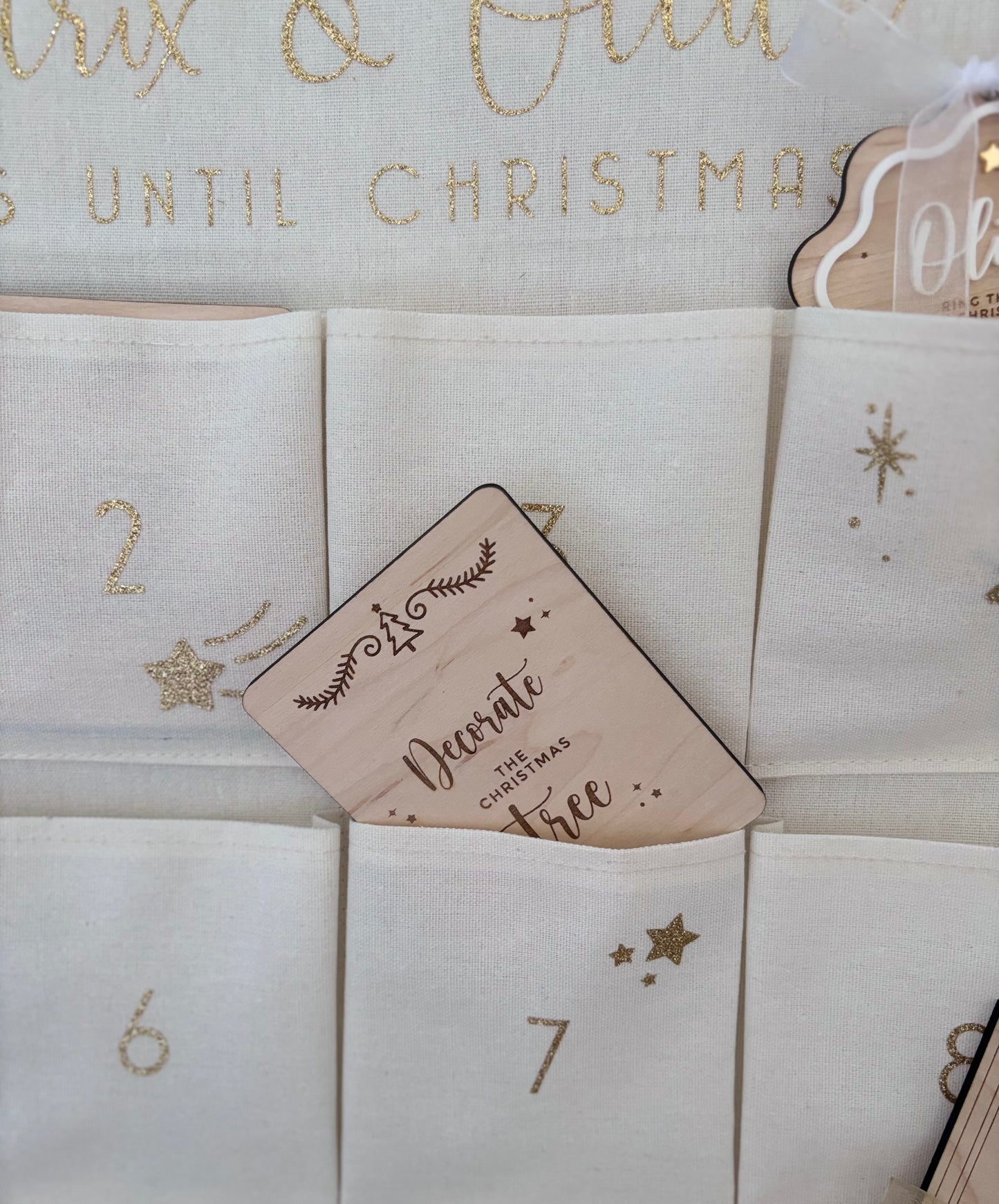 Christmas Activity Cards - Wood Advent Calendar Pocket Cards