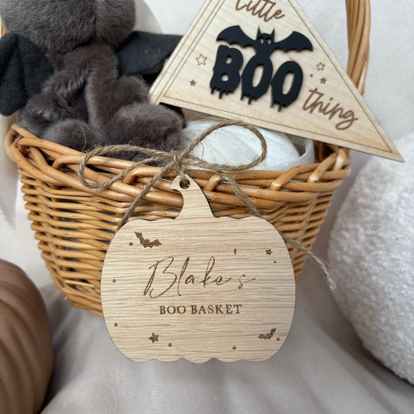 Boo Basket Pumpkin Halloween Tag