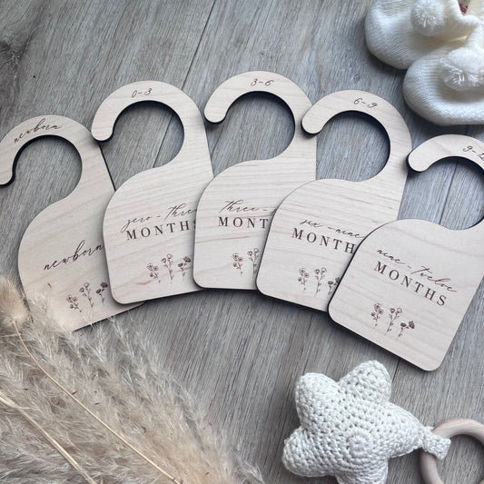 Baby Wardrobe Dividers - Wildflower set