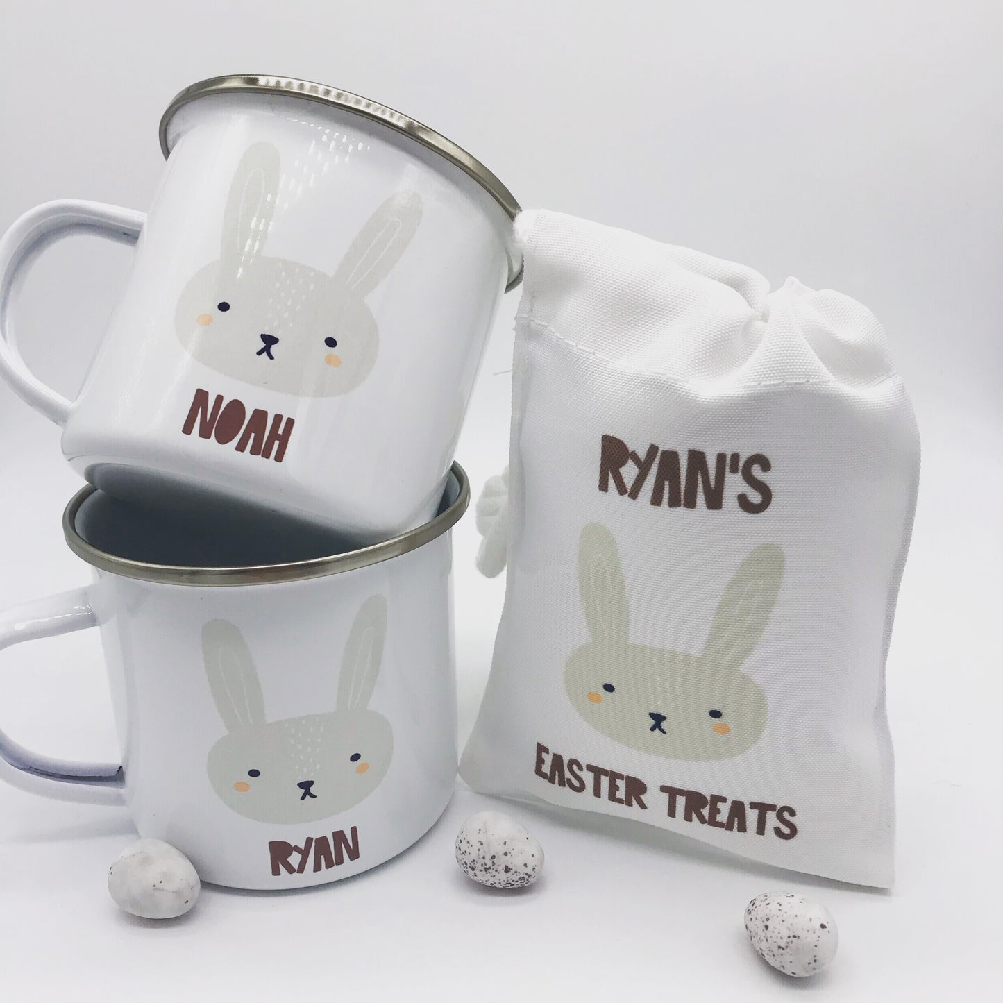 Personalised Easter Bunny Mug & Treat bag