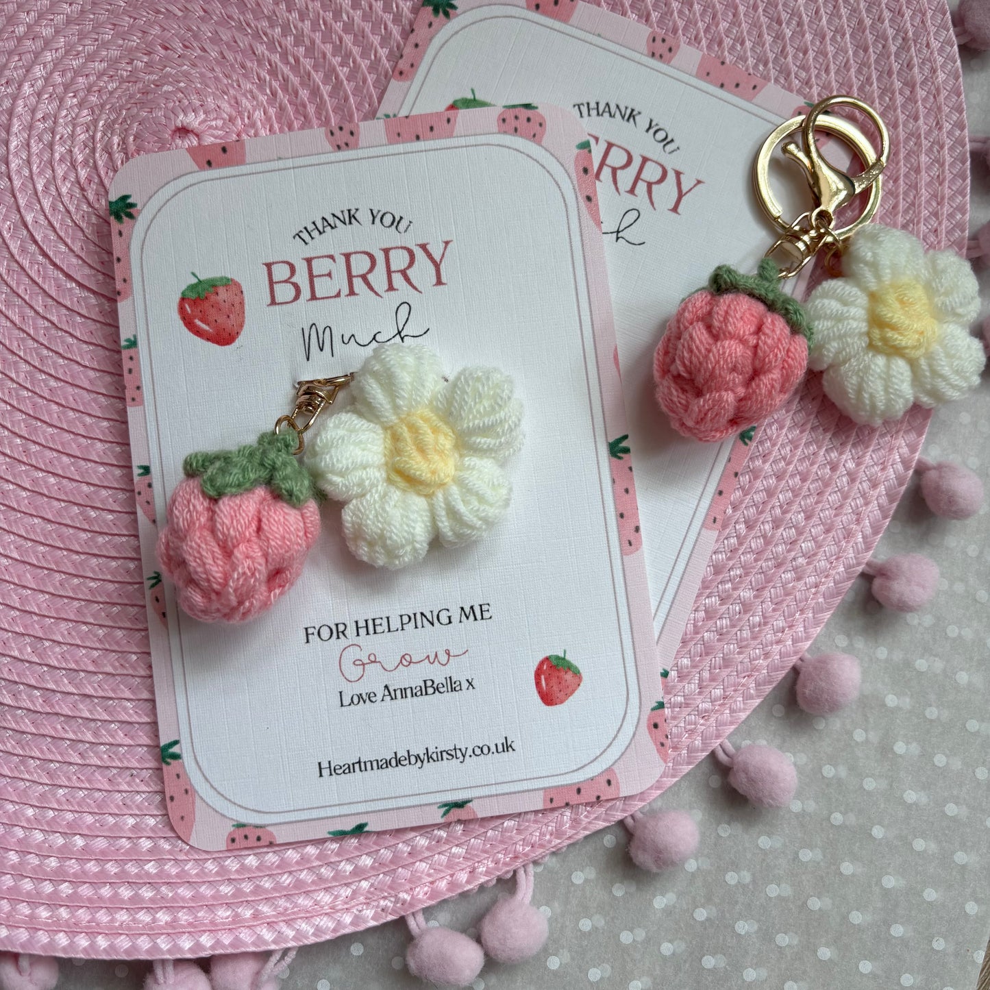 Strawberry - Thank you Teacher Keyring