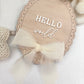 Hello World Wooden Birth Announcement Plaque