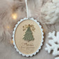 Personalised Scallop Christmas Tree - Wreath Bauble