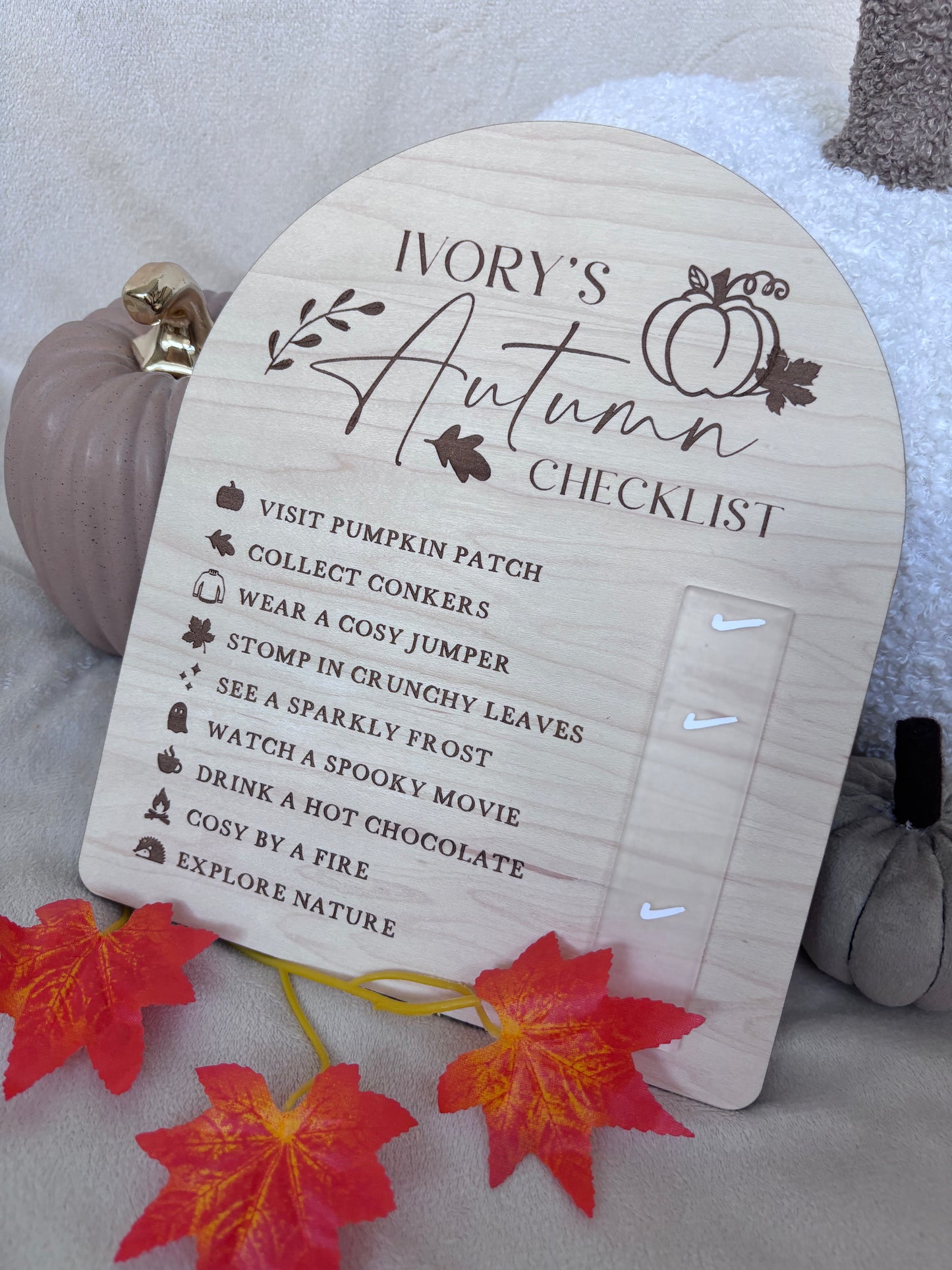 Personalised Autumn Checklist